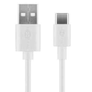 Enzo goobay usb-c laadkabel 50cm wit - 9550295