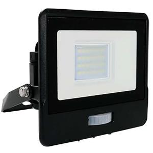 V-tac led bouwlamp 20w 3000k zwart met sensor + kabelinvoer - 9335210