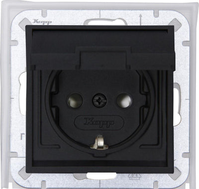 Enzo kopp hk07 antraciet ip44 inbouw stopcontact ra deksel - 4623160