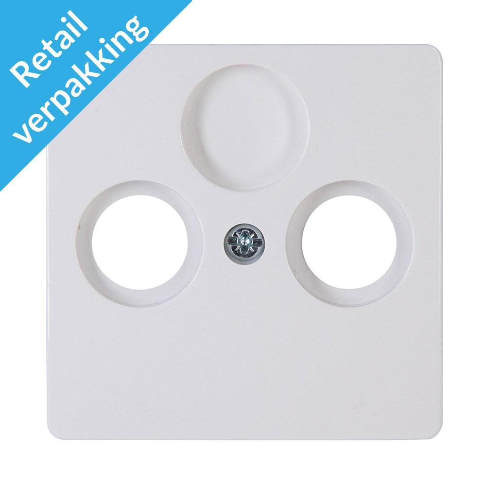 Enzo kopp paris arctic wit afdekplaat voor coax - 4625040