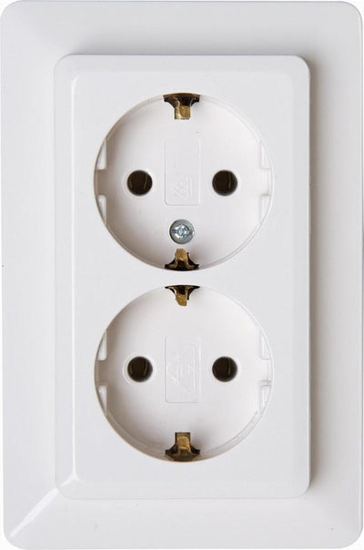 Enzo kopp hk02 wit inbouw stopcontact ra dubbel