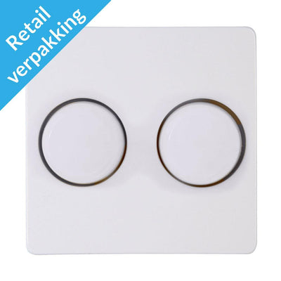 Enzo kopp paris arctic wit afdekplaat + knop duo dimmer - 4625035