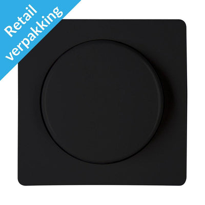 Enzo kopp paris mat zwart afdekplaat + knop dimmer - 4625230