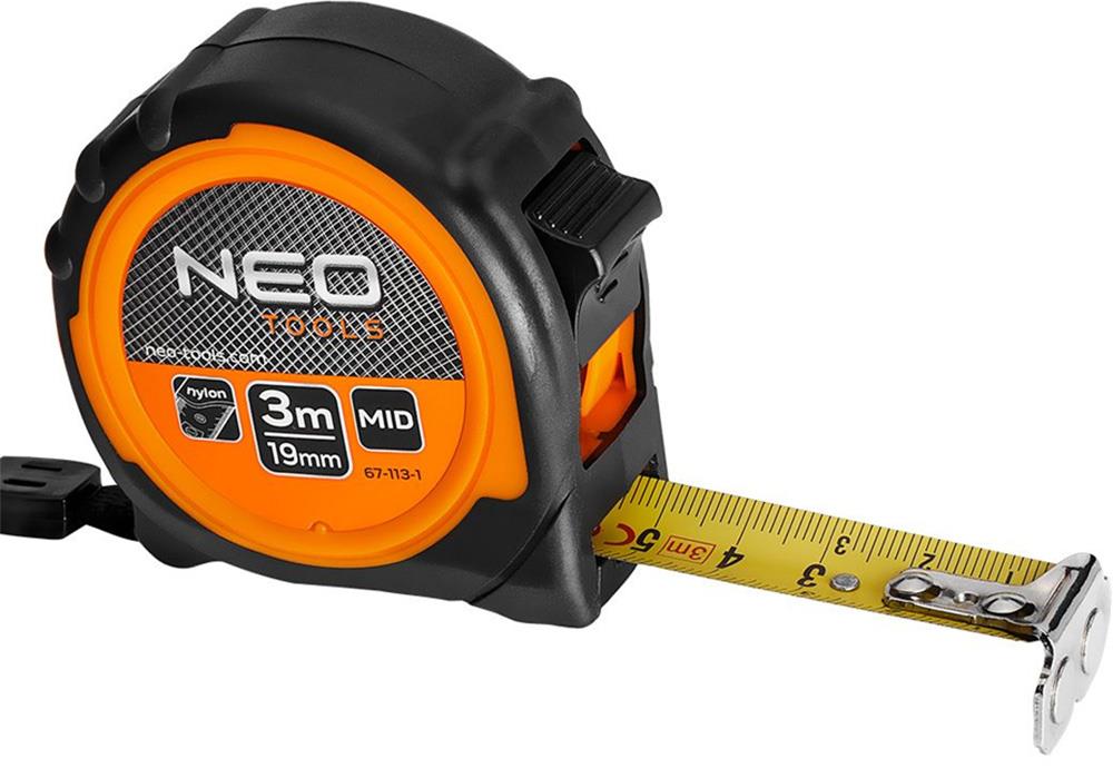 Neo rolmaat - meetband rubber 3 meter - 19 mm - 6453150