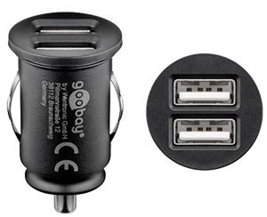Enzo goobay usb autolader dubbel 12v-24v 2,4a - 9540127