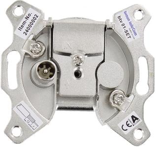 Enzo braun telecom coax stopcontact btv01-upc enkel einddoos +afdekplaat sad 03 - 2080020