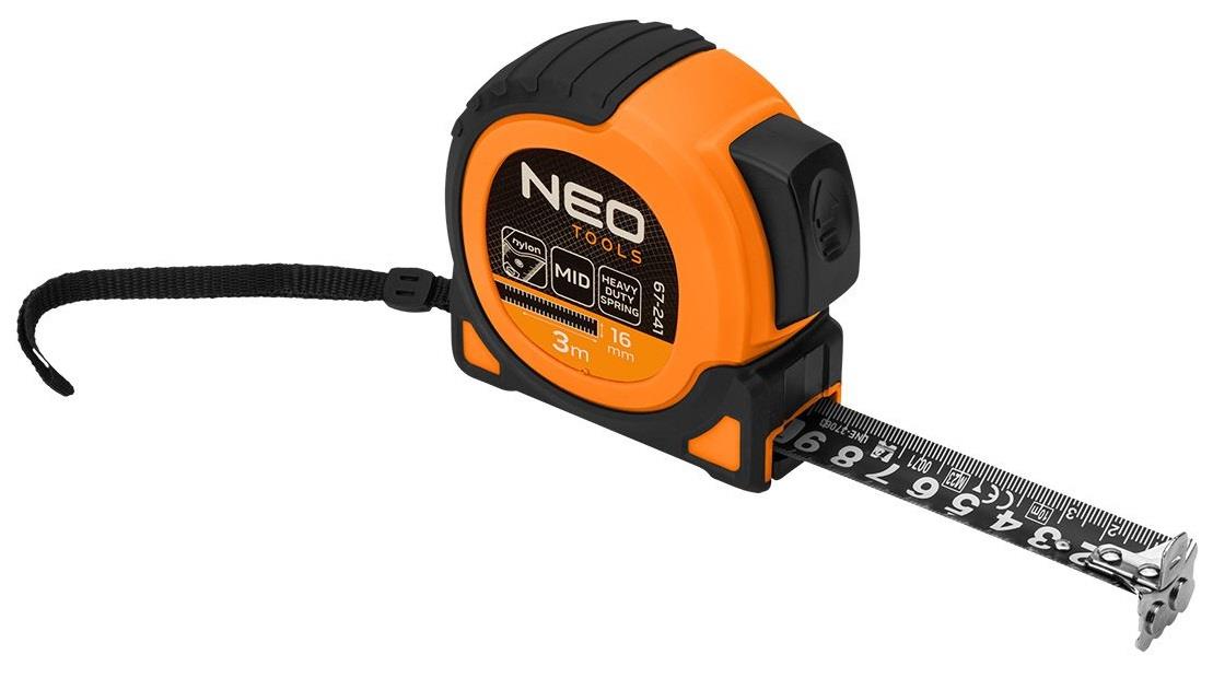 Enzo rolbandmaat 10 meter rubber grip 6453140