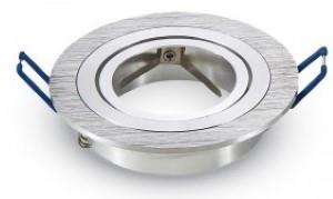 V-tac inbouw spot verstelbaar 50mm rond geborsteld aluminium 5013364