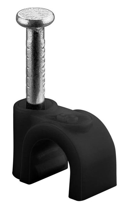 Enzo goobay kabelclip 5mm rond zwart box(100) - 4113230