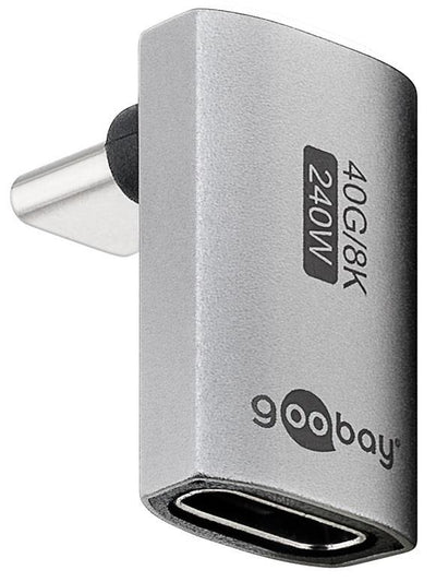 Enzo goobay usb-c adapter | male female | verticaal | lang | 90 graden adapter - 9550434