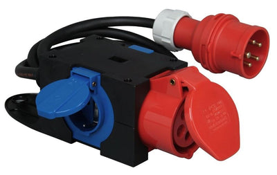 Enzo kopp cee verdeelblok 5p 16a 400v naar 1xcee + 2xwcd - 6316155