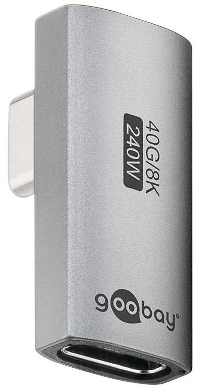 Enzo goobay usb-c adapter | male female | verticaal | gedraaid | 90 graden adapter - 9550435