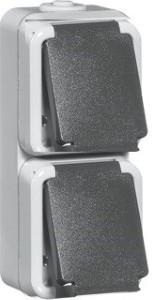 Peha swd opbouw stopcontact dubbel verticaal - 4657961