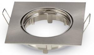 V-tac inbouw spot verstelbaar 50mm vierkant geschuurd staal - 5013328