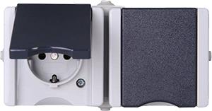 Enzo kopp swd opbouw stopcontact ra dubbel horizontaal - 4628120