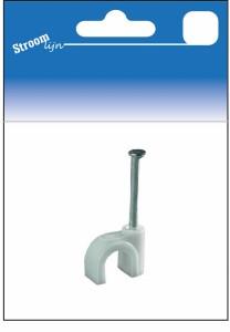 Stroomlijn kabelclips wit rond 4mm 10x25 stuks 6613420