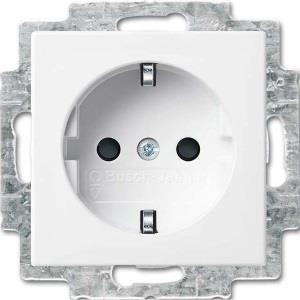 Busch jaeger wit inbouw stopcontact ra + kinderbeveiliging - 4694000