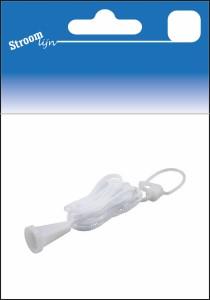 Stroomlijn trekkoord met witte knop 190 cm 6641460