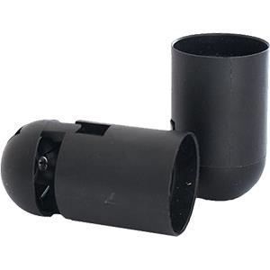Lamphouder e27 mat zwart glad - 6042701