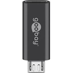 Enzo goobay usb-micro naar usb-c adapter zwart - 9550415