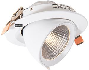 Tronix led downlighter wit 18-30w 3000k banaan model 45gr - led2355