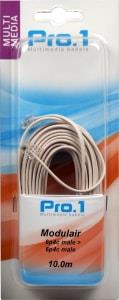 Enzo pro-1 modulair 6p4c naar 6p4c wit 10 meter - 9297030