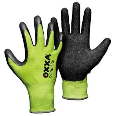 Oxxa x-grip-lite 51-025 handschoen zwart geel 8 | 12 stuks