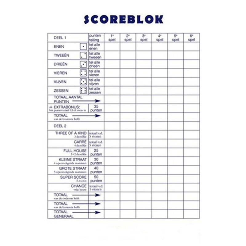 Haza scoreblok 15x21cm 50vel pak a 5st