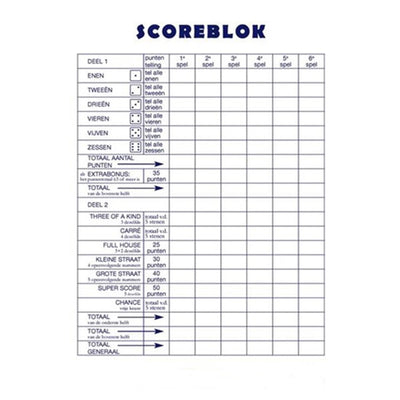 Haza scoreblok 15x21cm 50vel pak a 5st