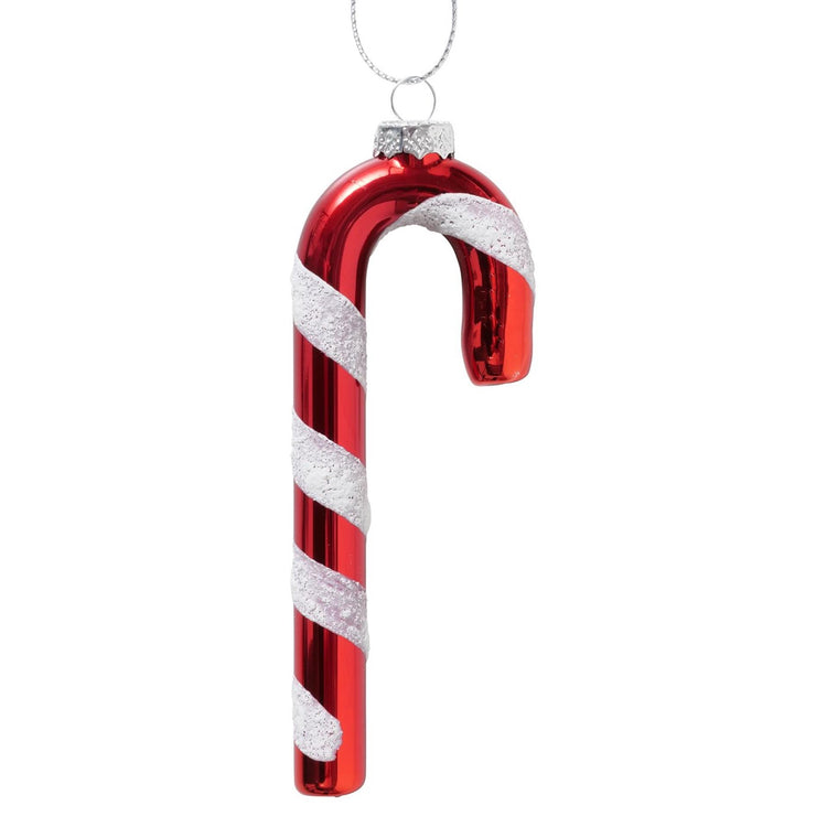 Boltze home kersthanger candy zuurstok glas h12cm