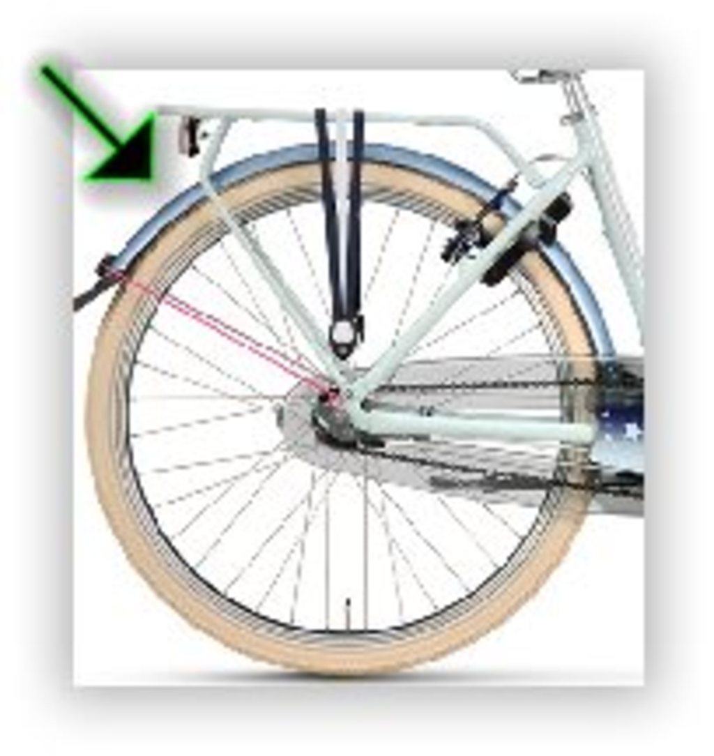 Batavus spatbord achter 26 blue grey glans