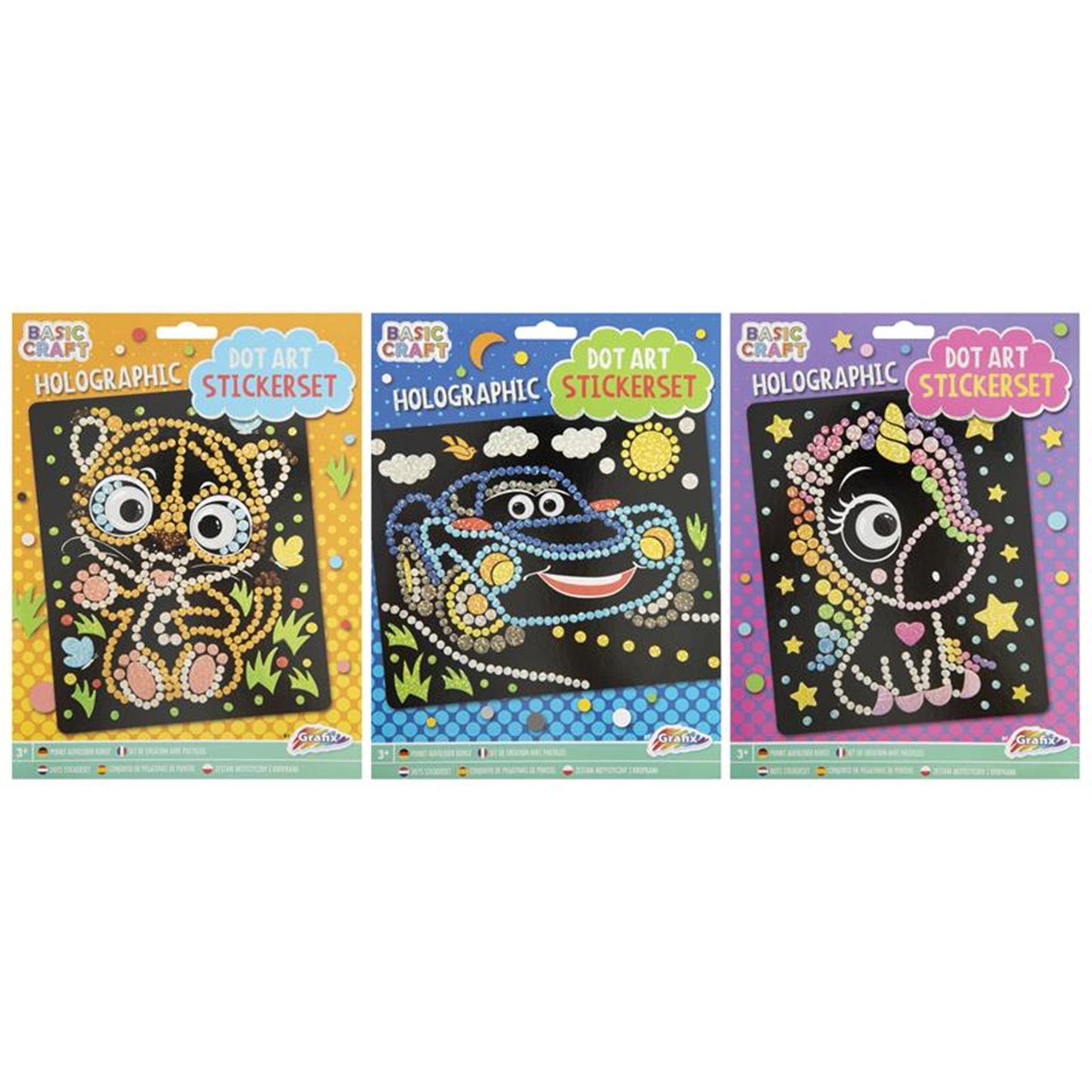 Grafix holographic dot stickerset 22x18cm
