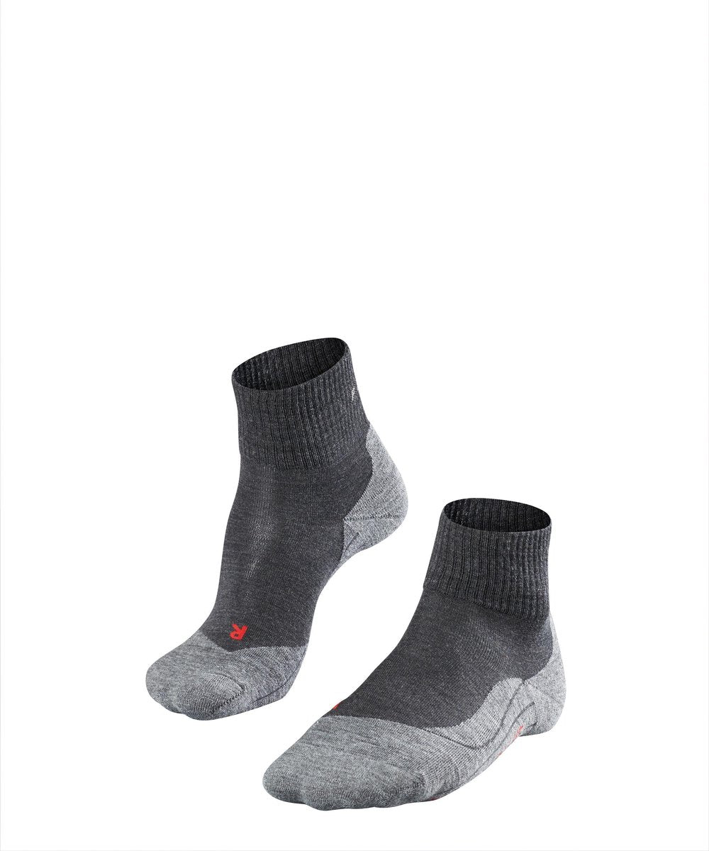 Falke tk5 short anti-blaar dun wol functioneel materiaal wandelsokken heren grijs - maat 44-45