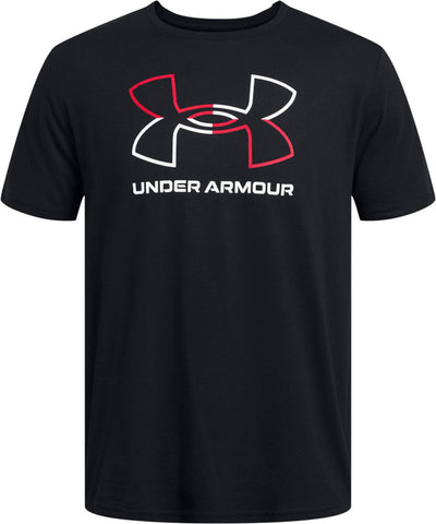 Under armour ua gl foundation update ss-blk heren sportshirt - zwart - rood - wit