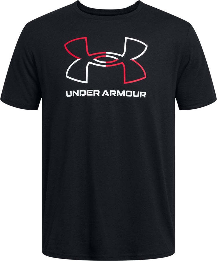 Under armour ua gl foundation update ss-blk heren sportshirt - zwart - rood - wit