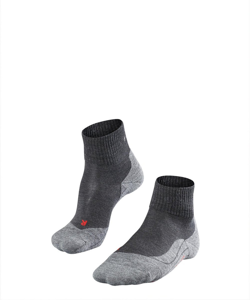 Falke tk5 short anti-blaar dun wol functioneel materiaal wandelsokken heren grijs - maat 42-43