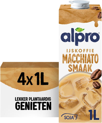 Alpro sojadrink macchiato – plantaardige koffiedrink – 4 x 1l