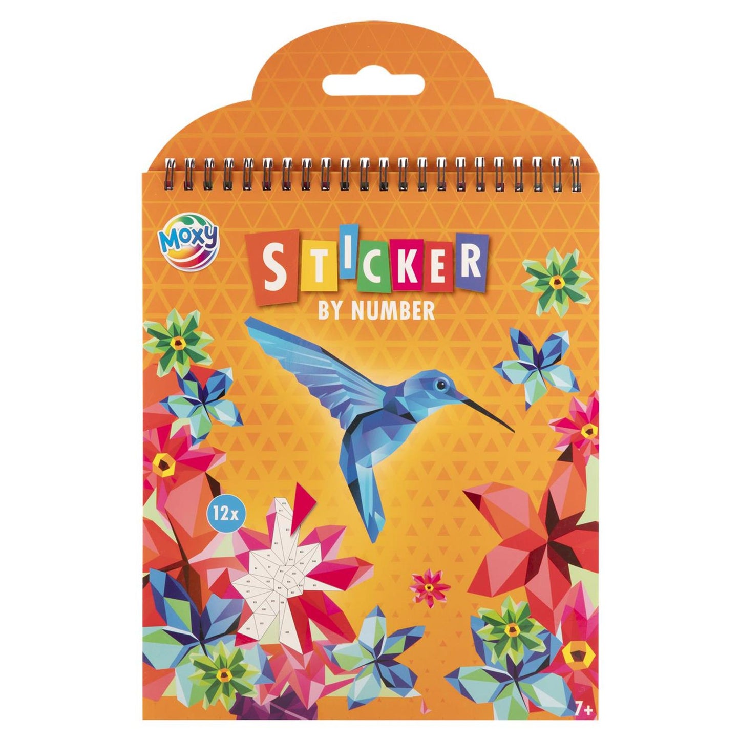 Moxy stickeren op nummer, 12 pagina's met 6 stickersheets