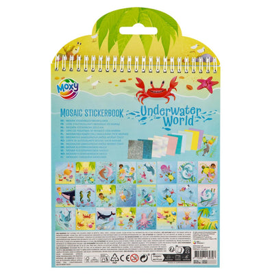 Moxy luxury mosaic stickerboek underwaterworld, 24x20cm, 25 vellen