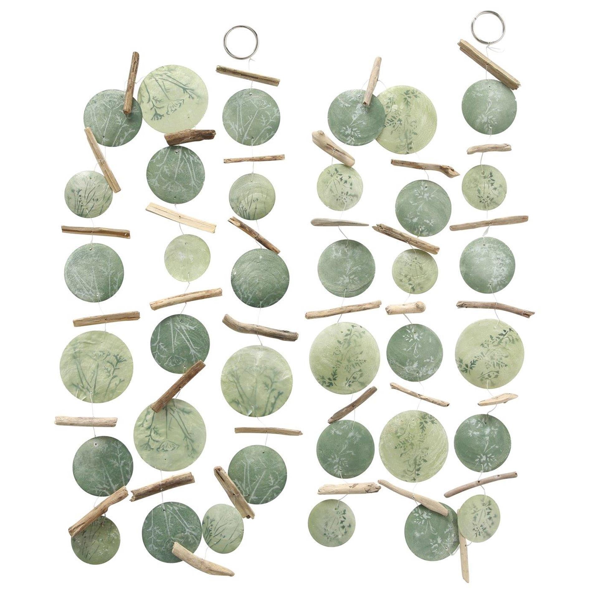 Boltze home guirlande capiz fine 180cm groen