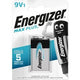 Energizer batterij max plus 6lr61 9v