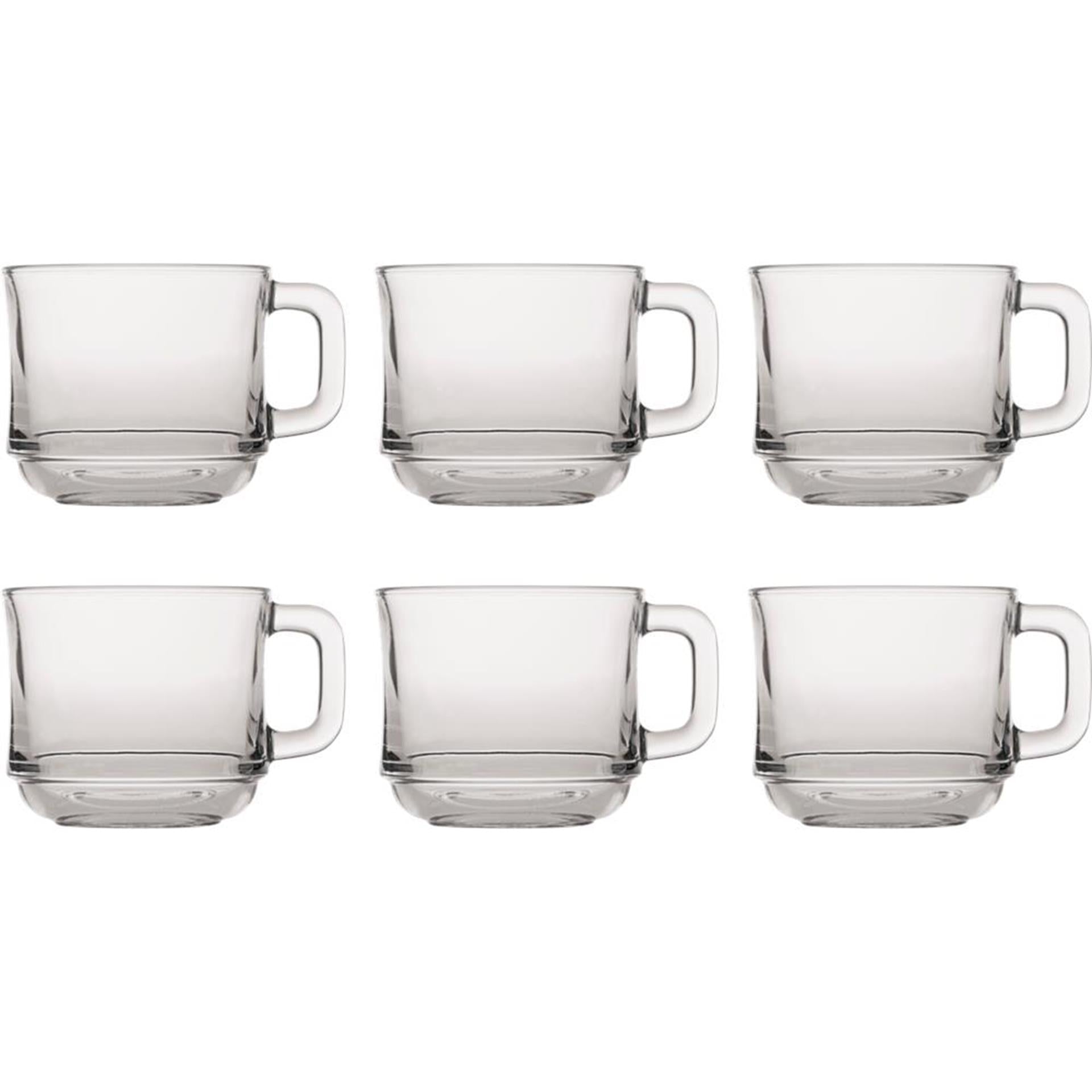 Duralex theeglas lys stapelbaar hardglas 220ml 6 stuks dia8x7.1cm