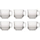 Duralex theeglas lys stapelbaar hardglas 220ml 6 stuks dia8x7.1cm
