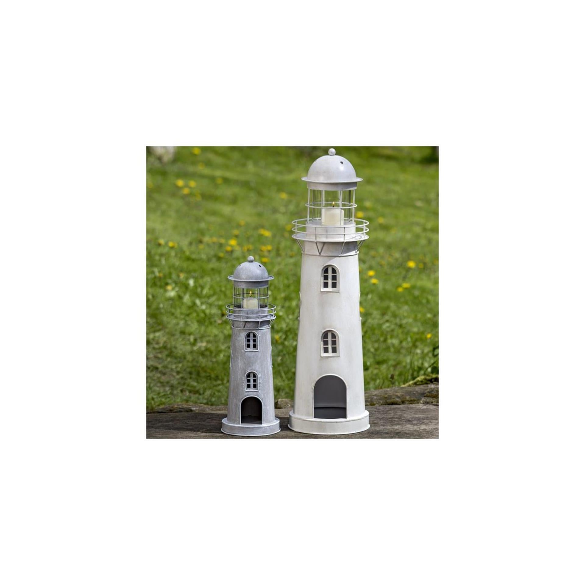 Boltze home lantaarn vuurtoren set 2-delig h54-75cm