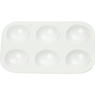Creativ company https: www.cchobby.nl palet-rechthoekig-palet-met-6-vakken-afm-13x8-5-cm-wit-1-stuk