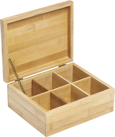 Merkloos sans marque bamboe theekist (21,8x18x9)