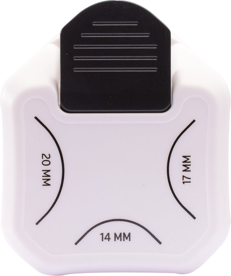 Paperfuel hoekpons - 3 in 1 pons - 14-17-20 mm - zwart-wit