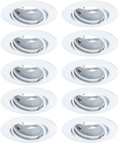Paulmann inbouwlamp base basisset zwenkbaar rond 90 mm 20° gu10 max. 10w 230v dimbaar wit