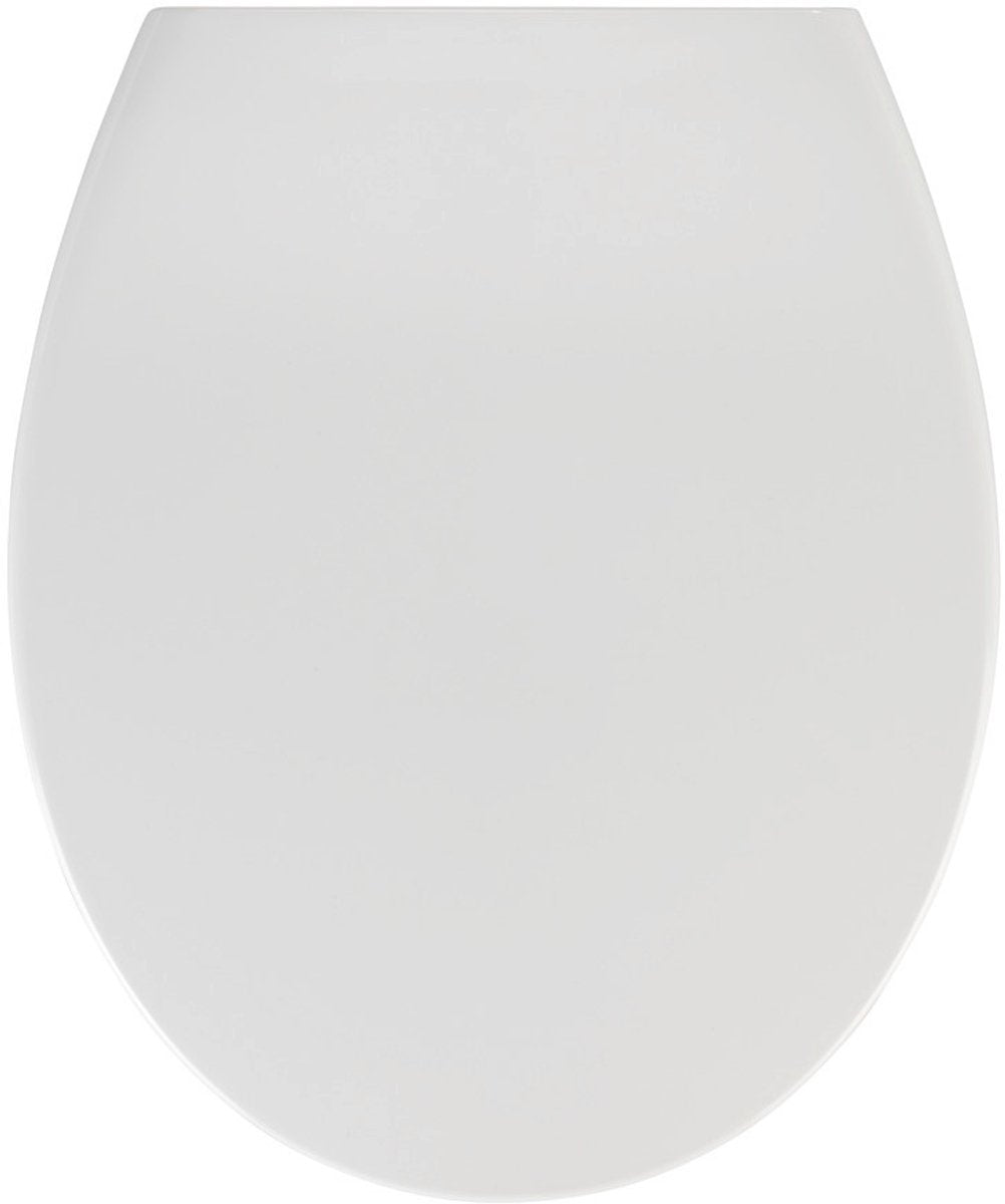 Wenko wc bril samos - antibacterieel wit duroplast - easy-close softclose sluiting - fix-clip bevestiging afklikbaar in rvs - toiletbril - toiletzitting - wit