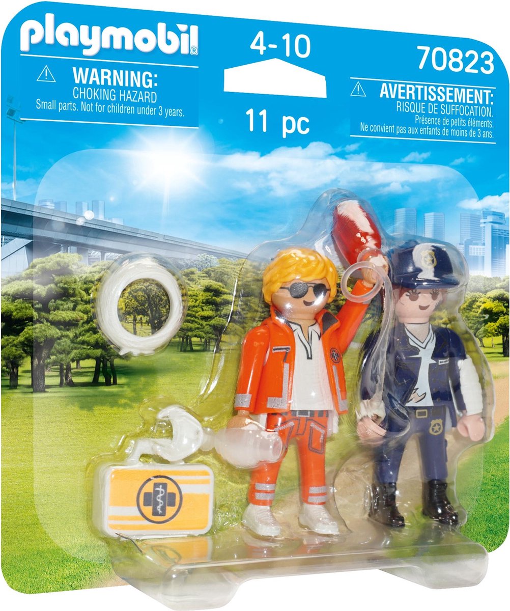 Playmobil duopack spoedarts en politieagente - 70823